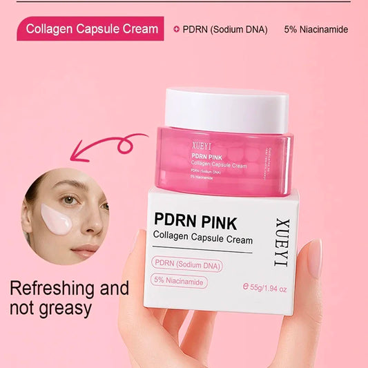 Revitalize Your Skin with Korean PDRN Pink Collagen Capsule Cream – Lightweight Moisturizer with Niacinamide for a Radiant, Even Complexion!