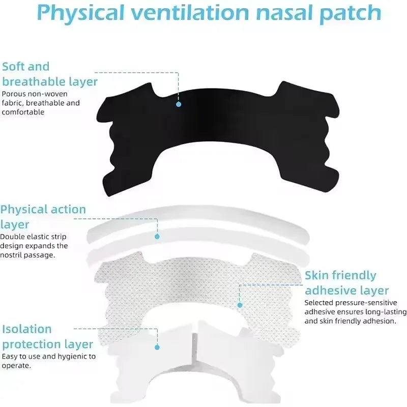 60/30/10PCS Black Nose Strips Extra Strength Nasal Strips Better Sleeping Non-Invasive anti Snoring Strips for Adult and Child