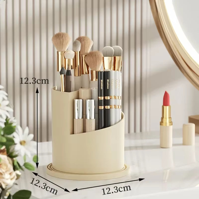 Makeup Brush Holder 360° Rotating Desktop Makeup Organizer Lipstick Eyebrow Pencil Containe