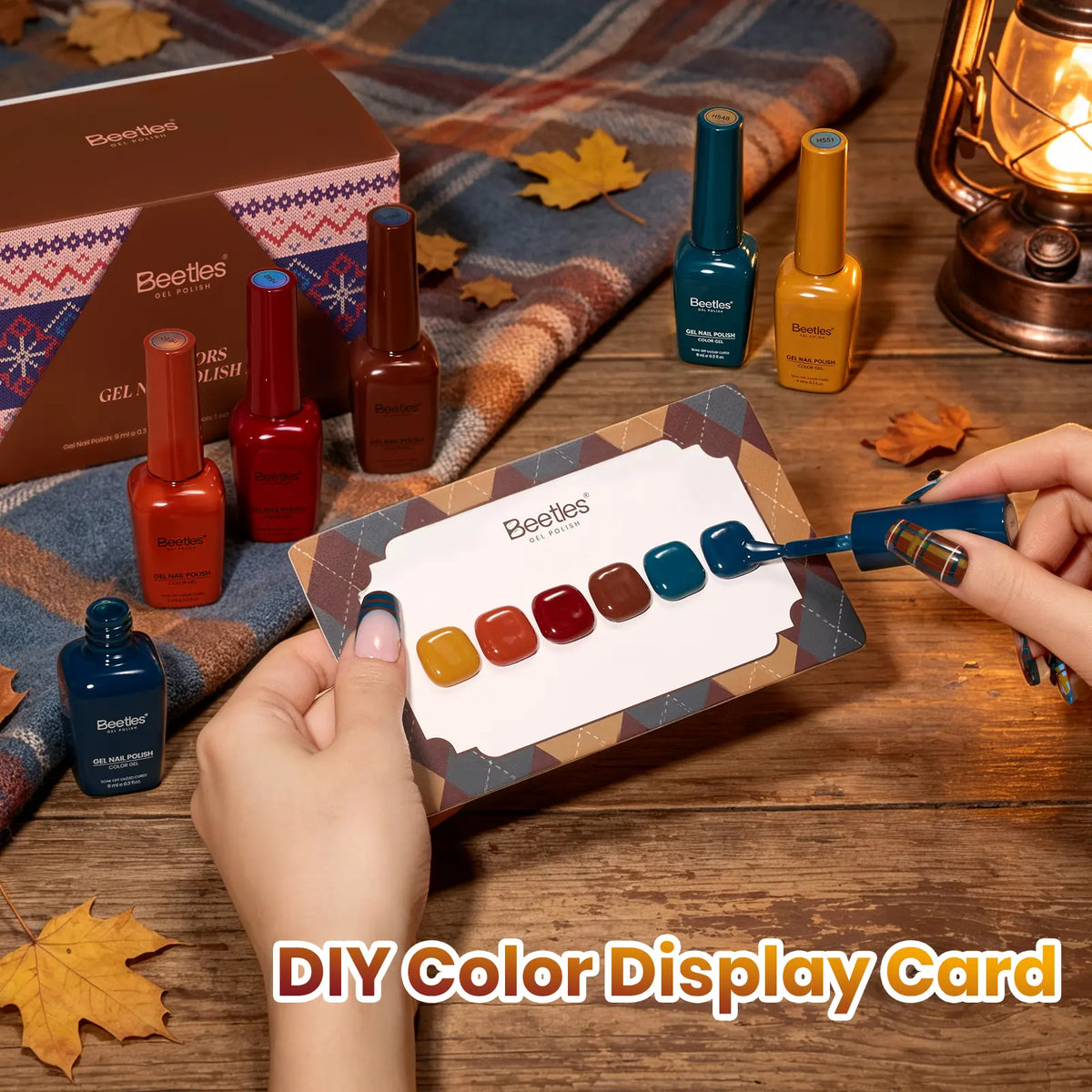 Beetles Vintage Fall Gel Nail Polish Set - 6 Stunning 9ml Bottles for DIY Salon Quality Nails, Perfect for Gifting and French Manicures