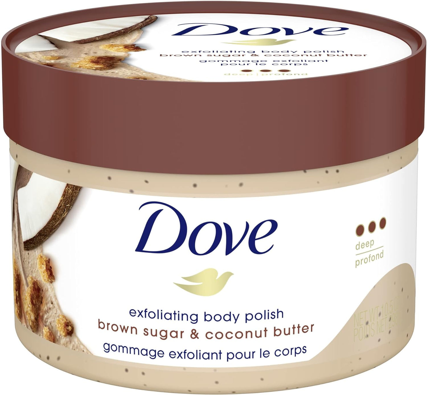 Exfoliating Body Polish with Brown Sugar and Coconut Butter - 298g for Silky Smooth Skin and Nutrient Restoration