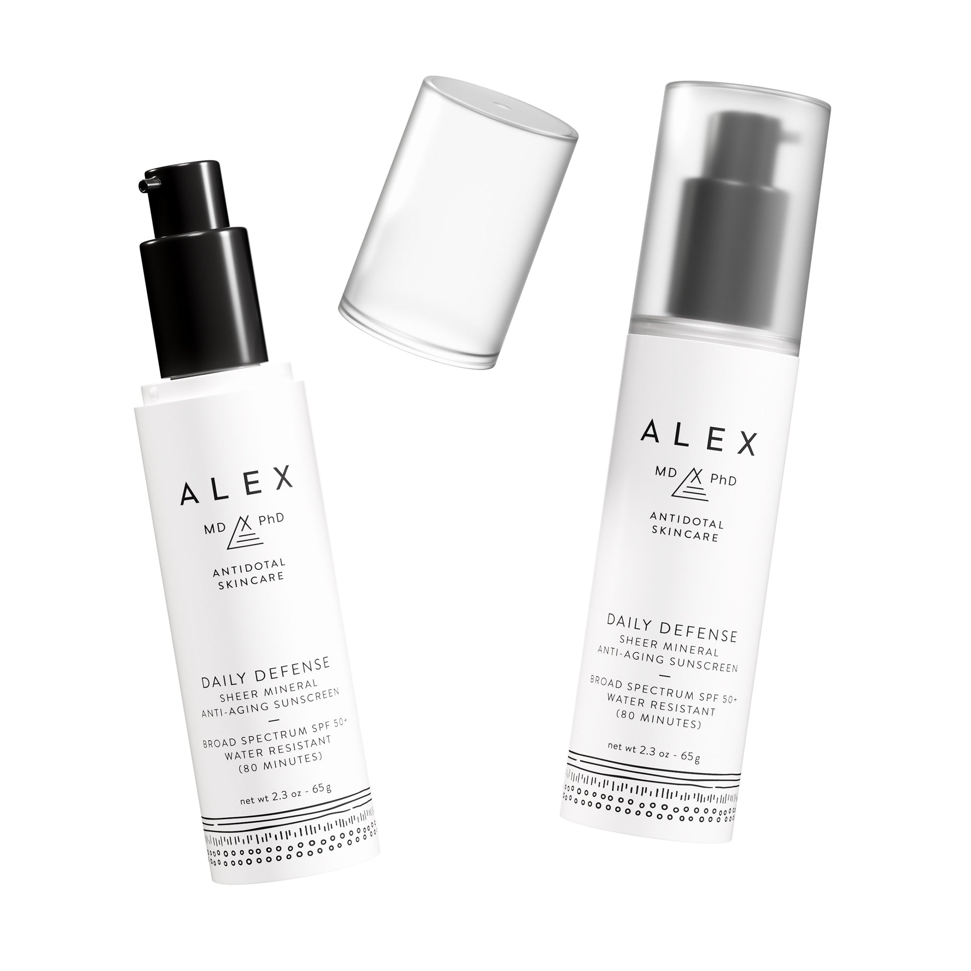 Ultimate Daily Defense: Alex MD PhD Mineral Anti-Aging Sunscreen SPF 50+ - 2 Pack for All Skin Types