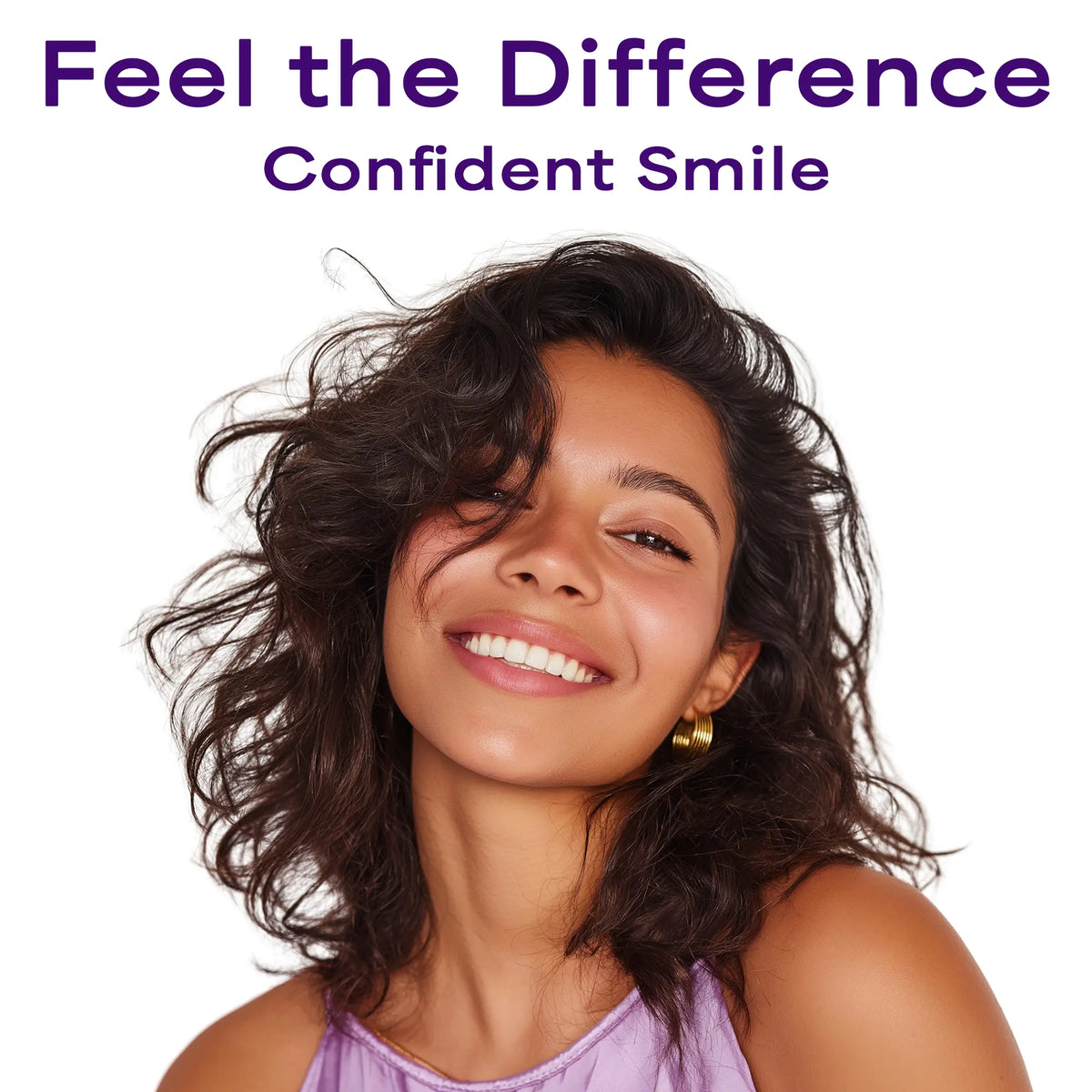 Transform Your Smile with Kugig Purple Peroxide-Free Teeth Whitening Strips - 42-Count At-Home Kit