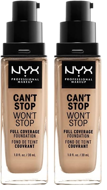 Unleash Flawless Beauty with NYX Professional Makeup Can't Stop Won't Stop Foundation - 24-Hour Full Coverage Matte Finish in Buff