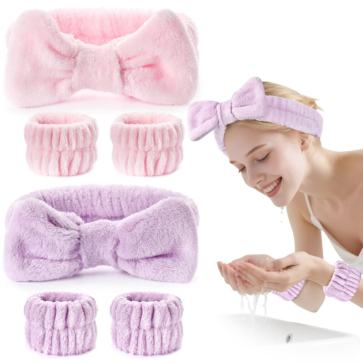 Elevate Your Skincare Routine with Dorbetar Microfiber Wristbands - Perfect for Women and Children