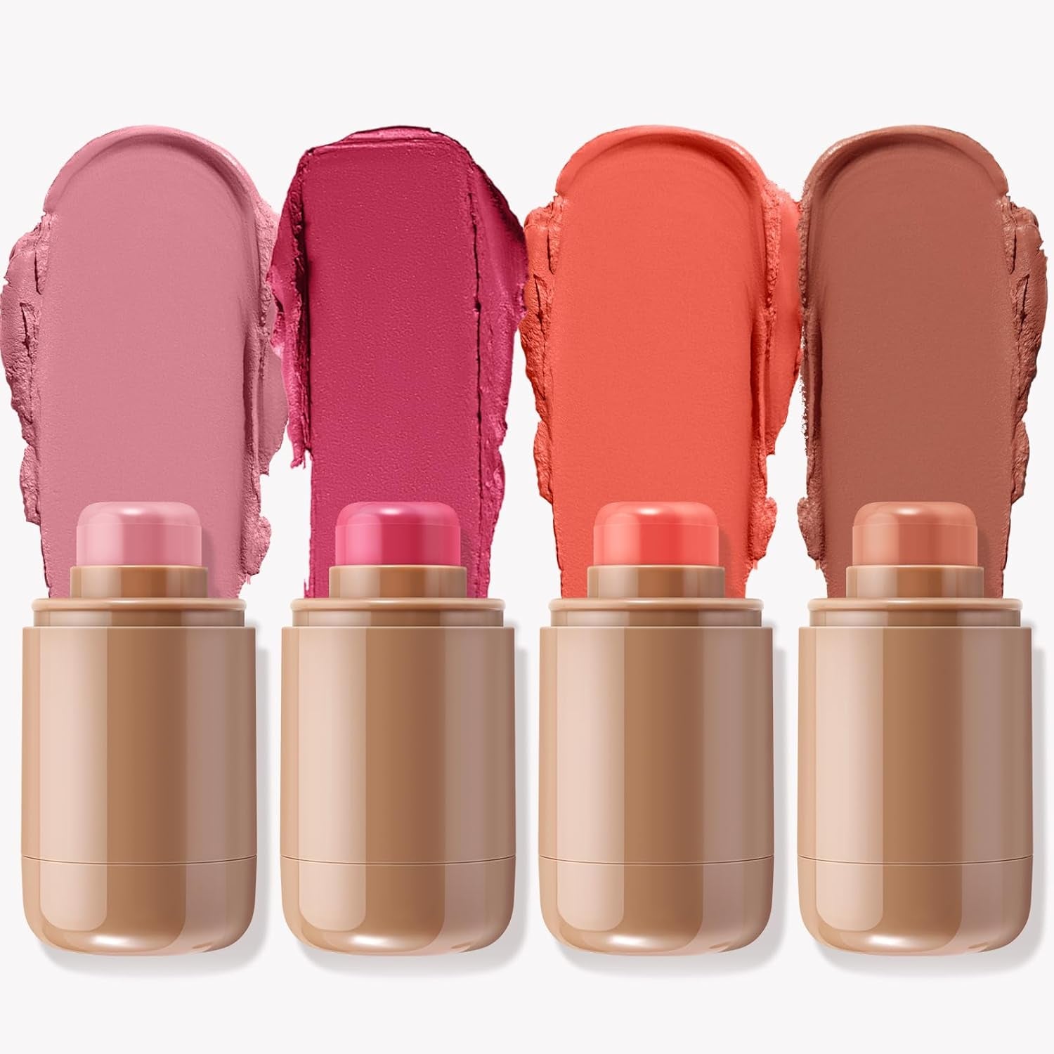 Multi-Use Cream Blush Stick for Lips and Cheeks - Ideal Makeup for Mature Skin