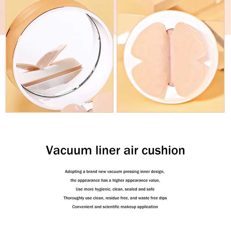Air Cushion BB Cream Butterfly Powder Puff Moisturizing Foundation Concealer Whitening Oil-Control Waterproof Makeup Cosmetics