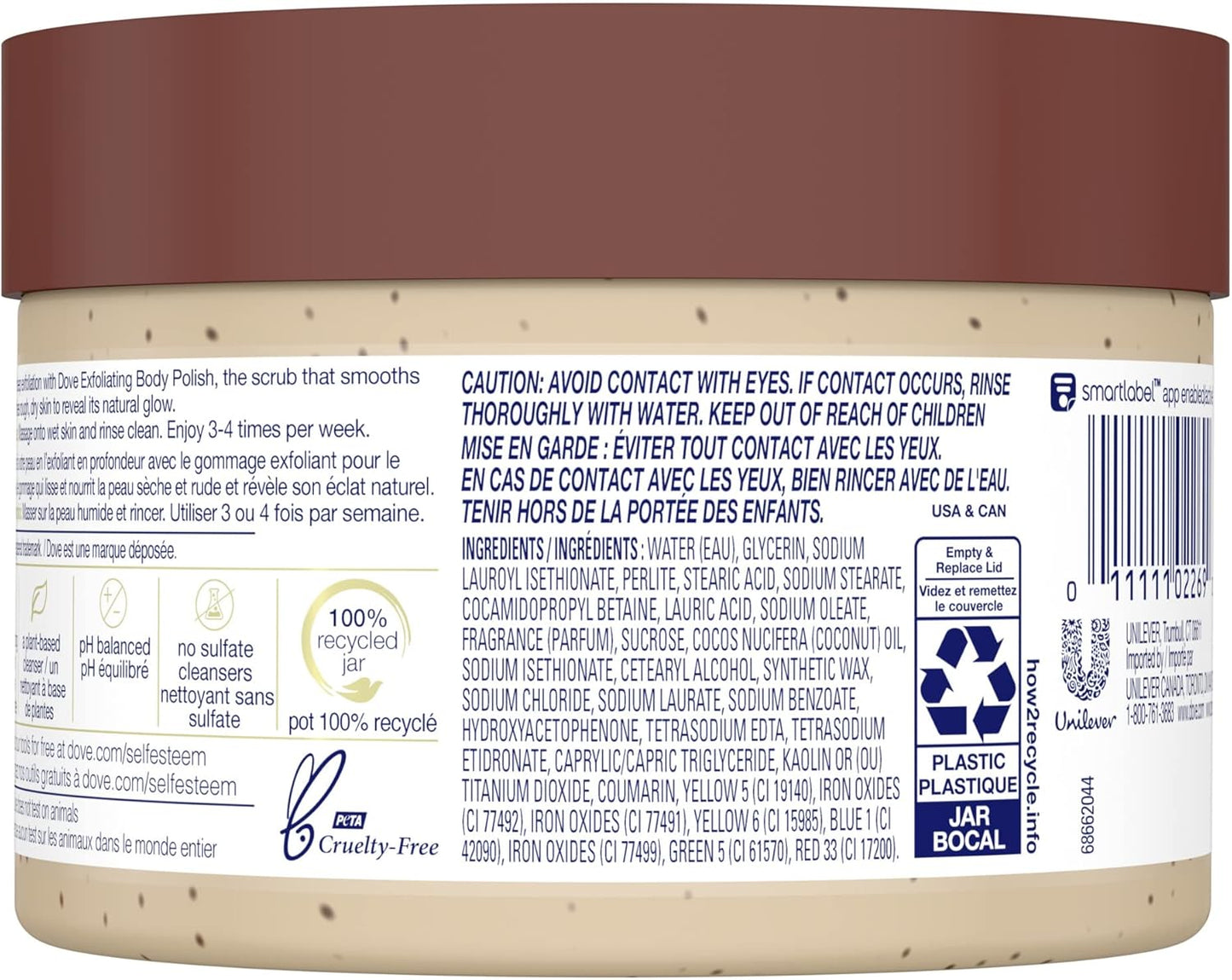Exfoliating Body Polish with Brown Sugar and Coconut Butter - 298g for Silky Smooth Skin and Nutrient Restoration