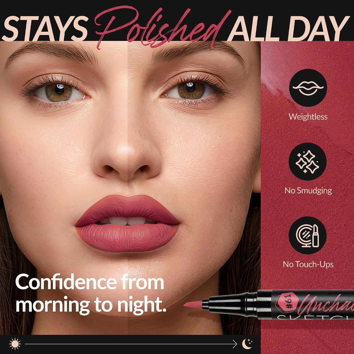 BEPHOLAN All-Day Waterproof Liquid Lip Liner and Stain - Precision Application for Beautiful Lips