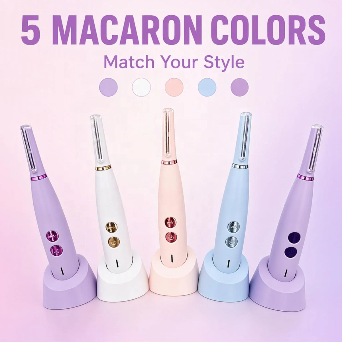 Rechargeable Sonic Dermaplaning Tool for Face - IPX6 Waterproof Facial Shaver & Peach Fuzz Remover with LED Precision