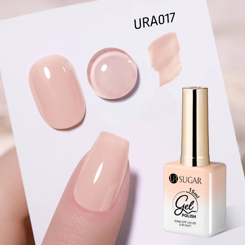 Transform Your Nails with 15ml Jelly Milky White Translucent Gel Polish - Semi-Permanent UV Nail Art Varnish for Stunning Results