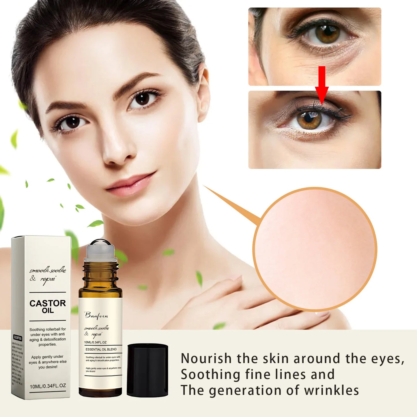 Revitalize Your Eyes with Our Castor Oil Eye Serum - Anti-Wrinkle, Dark Circle Removal, and Puffiness Reduction for Youthful, Radiant Skin!