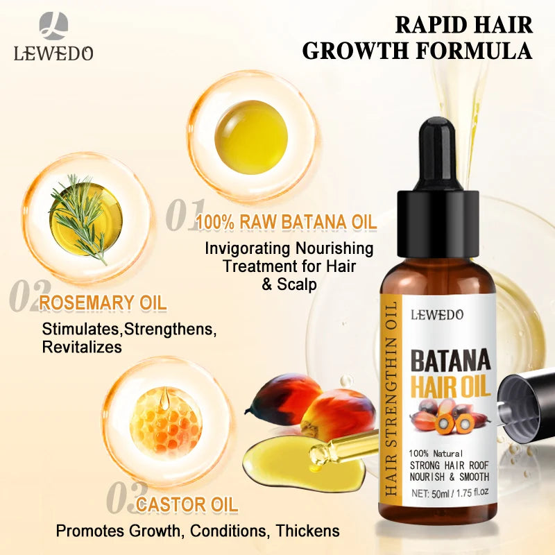 Revitalize Your Hair with 100% Pure Batana Oil - Fast Hair Growth Solution for Men and Women!