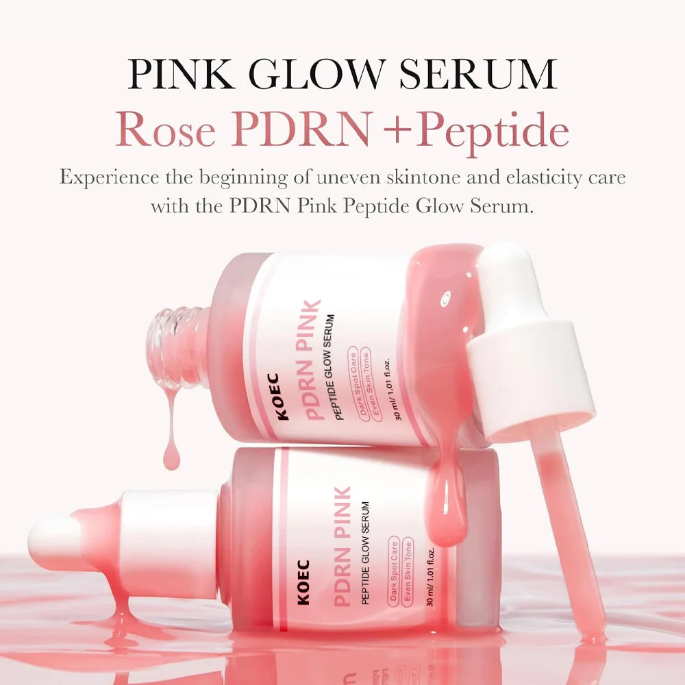 Transform Your Skin with the 30Ml Salmon PDRN Pink Peptide Glow Facial Serum - Dark Spot Care for Even Tone, Enhanced Elasticity, and Smoother Skin!