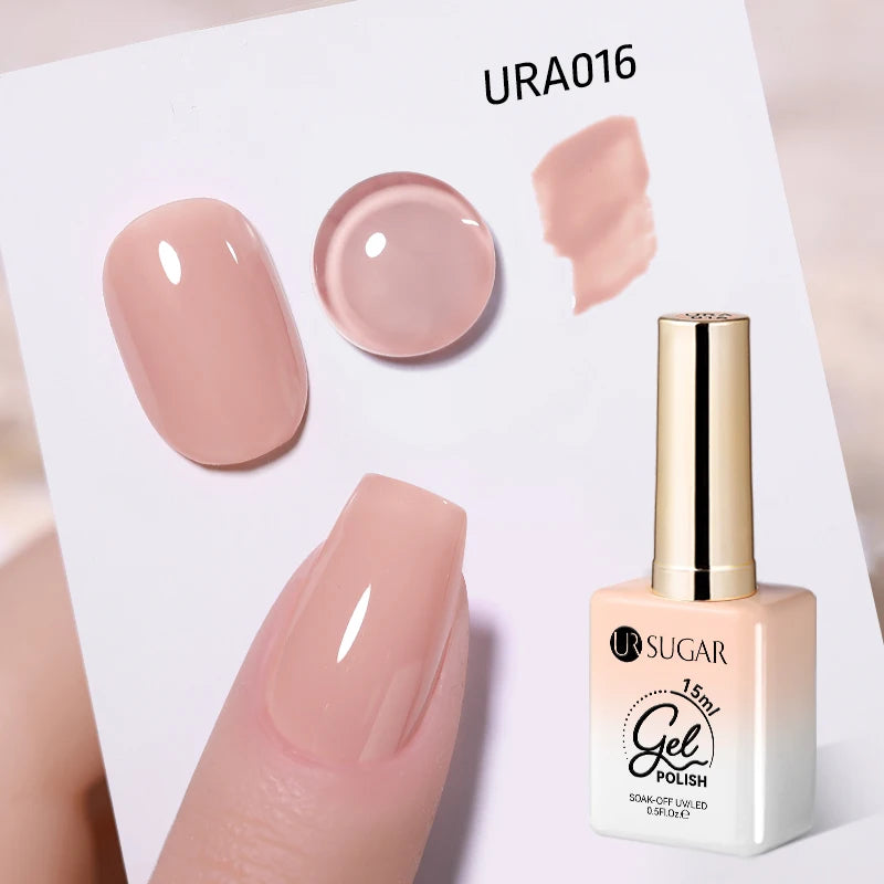 Transform Your Nails with 15ml Jelly Milky White Translucent Gel Polish - Semi-Permanent UV Nail Art Varnish for Stunning Results