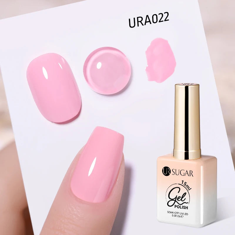Transform Your Nails with 15ml Jelly Milky White Translucent Gel Polish - Semi-Permanent UV Nail Art Varnish for Stunning Results