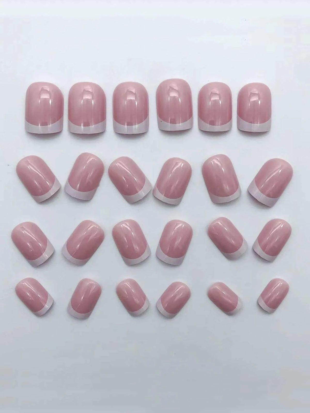 Elevate Your Style with 24Pcs Short Square Fake Nails - Cute Bride Heart White French Tips for Effortless Glam!