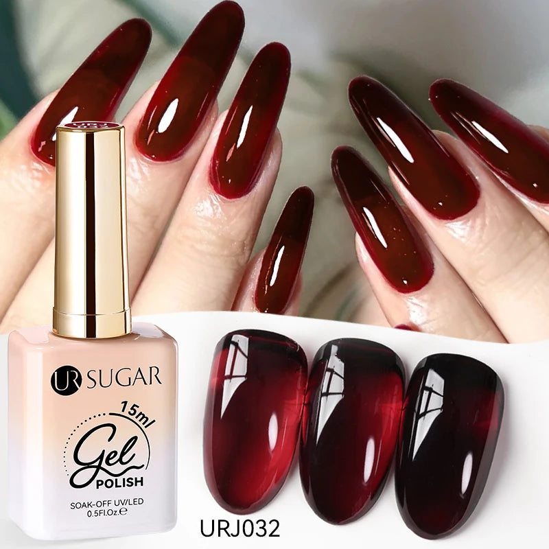 Transform Your Nails with 15ml Jelly Milky White Translucent Gel Polish - Semi-Permanent UV Nail Art Varnish for Stunning Results