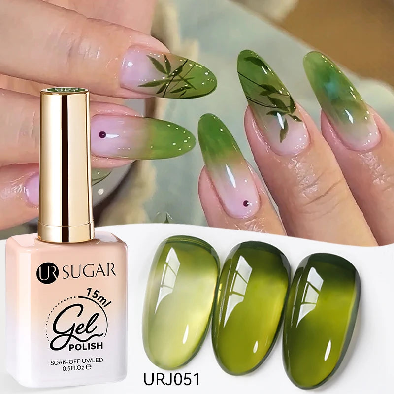 Transform Your Nails with 15ml Jelly Milky White Translucent Gel Polish - Semi-Permanent UV Nail Art Varnish for Stunning Results
