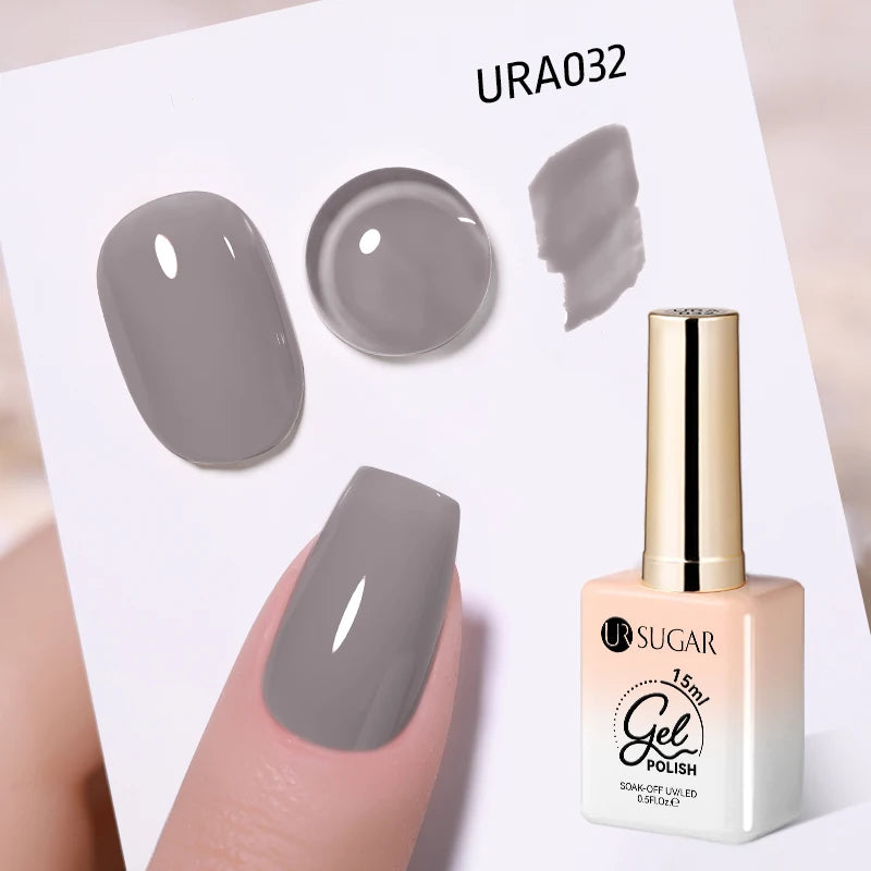 Transform Your Nails with 15ml Jelly Milky White Translucent Gel Polish - Semi-Permanent UV Nail Art Varnish for Stunning Results