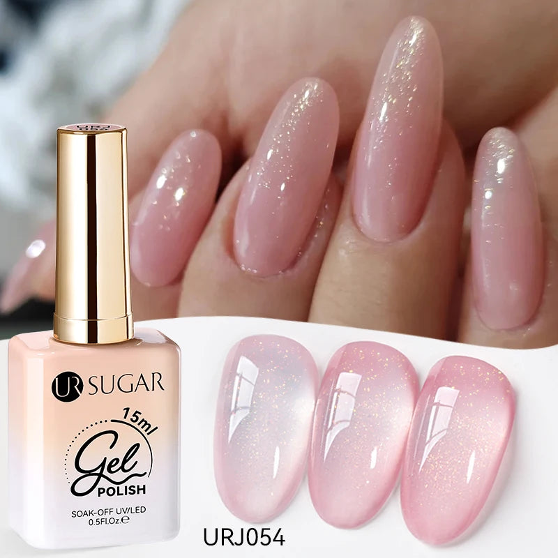 Transform Your Nails with 15ml Jelly Milky White Translucent Gel Polish - Semi-Permanent UV Nail Art Varnish for Stunning Results