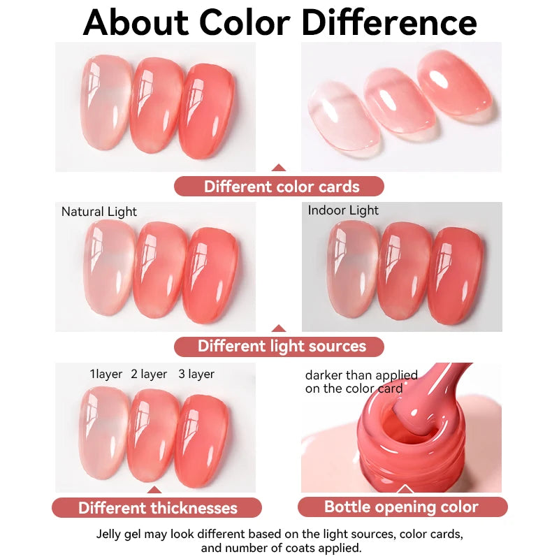 Transform Your Nails with 15ml Jelly Milky White Translucent Gel Polish - Semi-Permanent UV Nail Art Varnish for Stunning Results