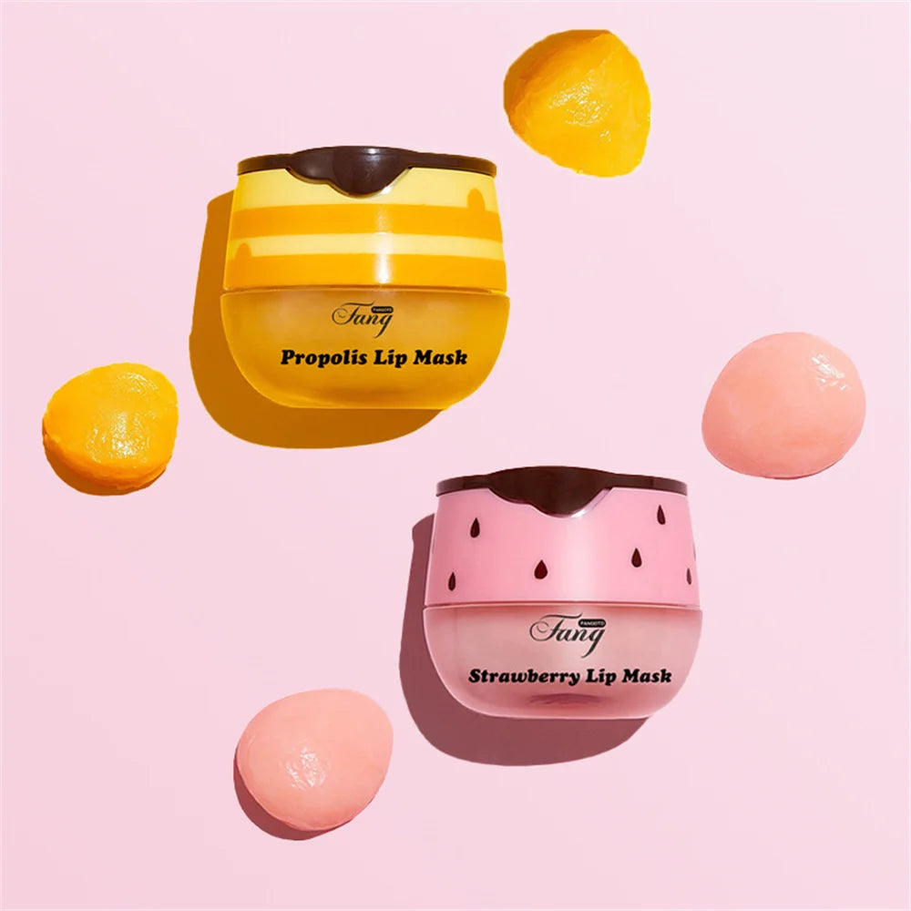 Indulge Your Lips with Our 5.5G Strawberry Honey Lip Sleep Mask - Nourishing Moisturizing Lip Gloss for Nighttime Care