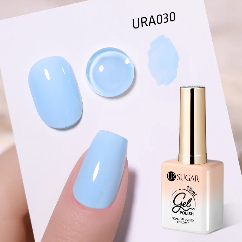 Transform Your Nails with 15ml Jelly Milky White Translucent Gel Polish - Semi-Permanent UV Nail Art Varnish for Stunning Results