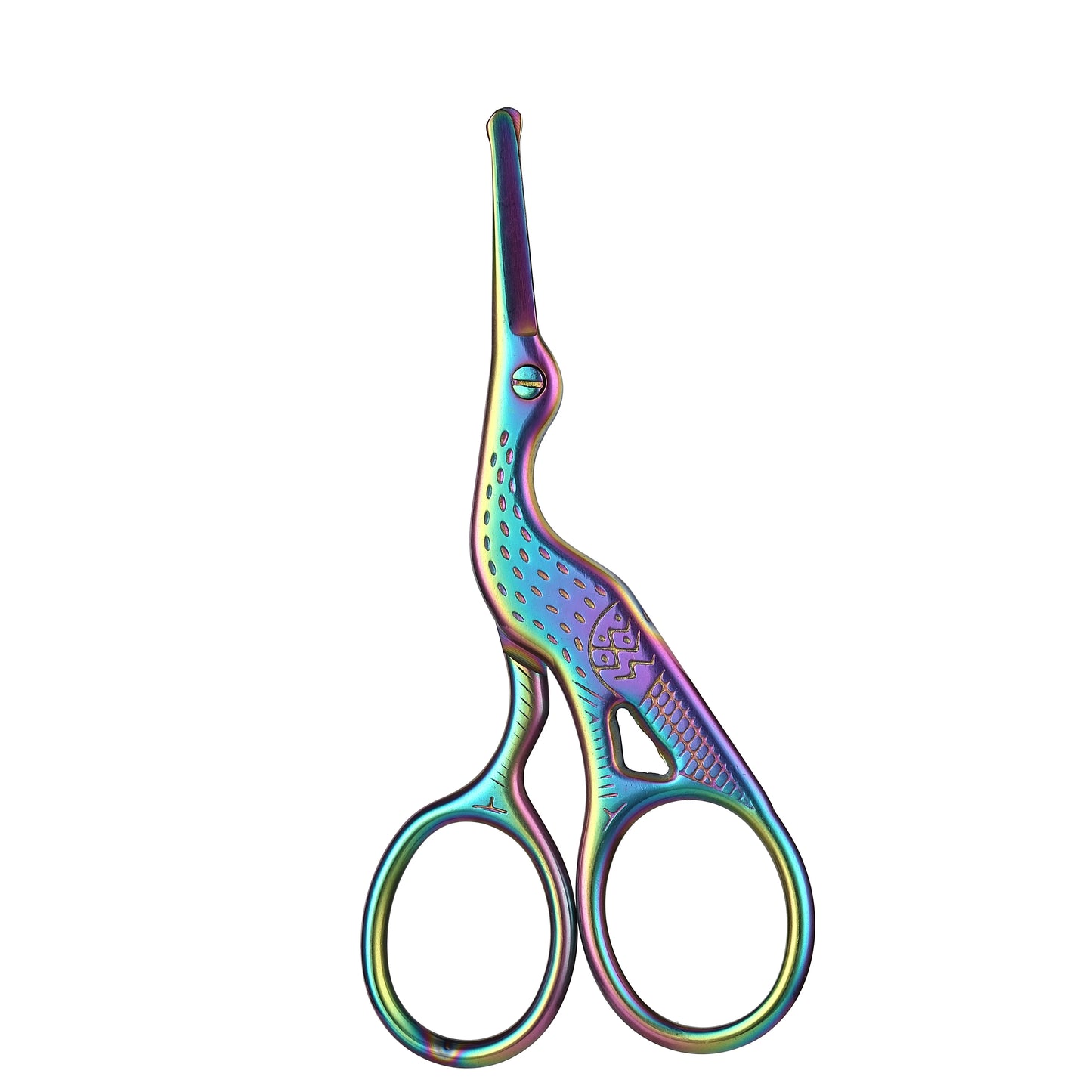 Precision Round Head Stainless Steel Nose Hair Scissors – Perfect for Eyebrows, Beard, and Ear Hair Grooming