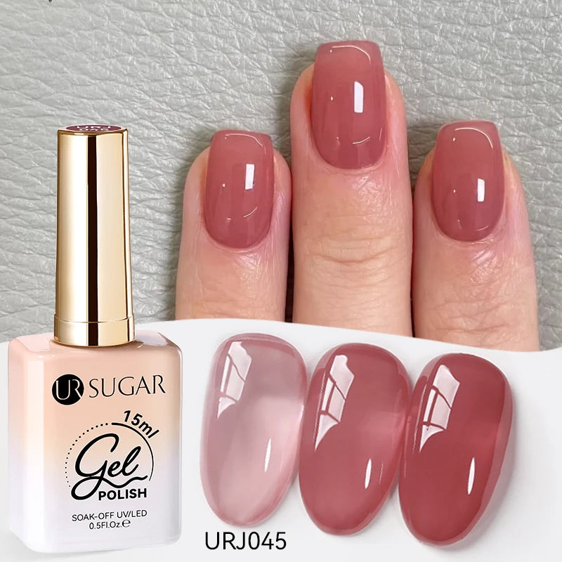 Transform Your Nails with 15ml Jelly Milky White Translucent Gel Polish - Semi-Permanent UV Nail Art Varnish for Stunning Results