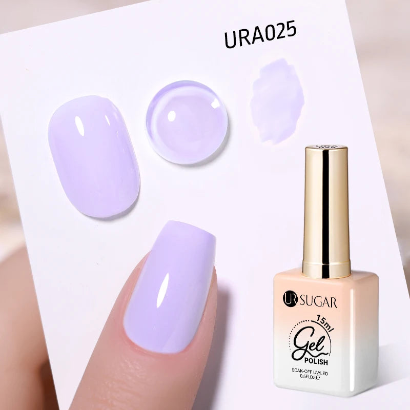 Transform Your Nails with 15ml Jelly Milky White Translucent Gel Polish - Semi-Permanent UV Nail Art Varnish for Stunning Results
