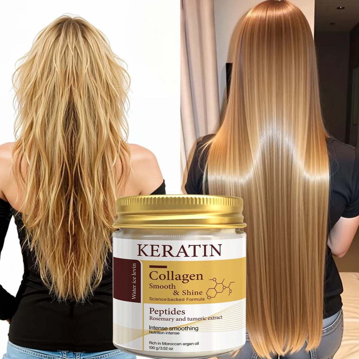 Revitalize Your Hair with Our Keratin Collagen Hair Mask – Intense Smoothing & Shine for All Hair Types!