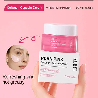 Revitalize Your Skin with Korean PDRN Pink Collagen Capsule Cream – Lightweight Moisturizer with Niacinamide for a Radiant, Even Complexion!