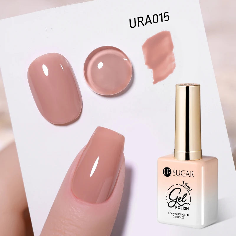 Transform Your Nails with 15ml Jelly Milky White Translucent Gel Polish - Semi-Permanent UV Nail Art Varnish for Stunning Results