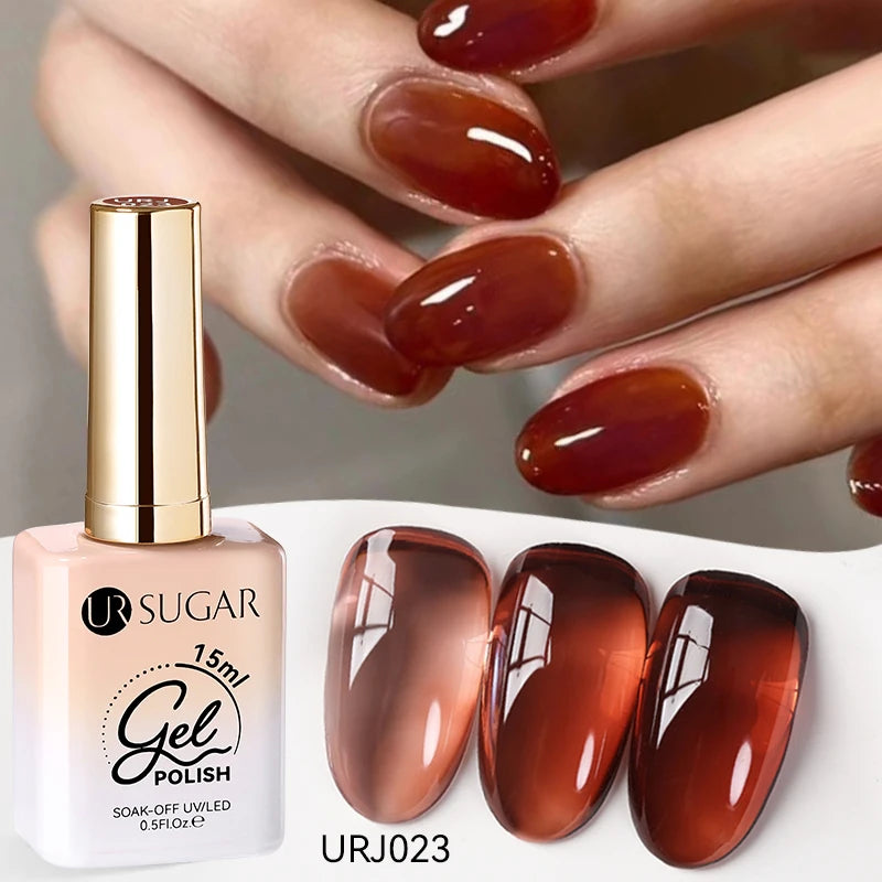 Transform Your Nails with 15ml Jelly Milky White Translucent Gel Polish - Semi-Permanent UV Nail Art Varnish for Stunning Results