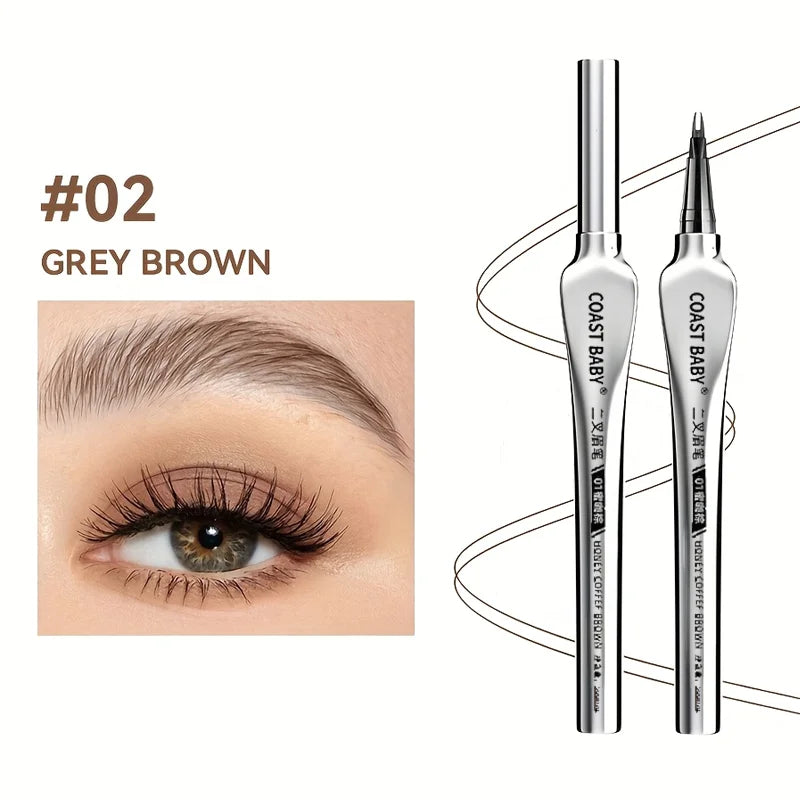 Elevate Your Brow Game with the Beginner-Friendly 2 Forks Tip Eyebrow Pen COAST BABY – Waterproof, Long-Lasting, and Smudge-Proof!