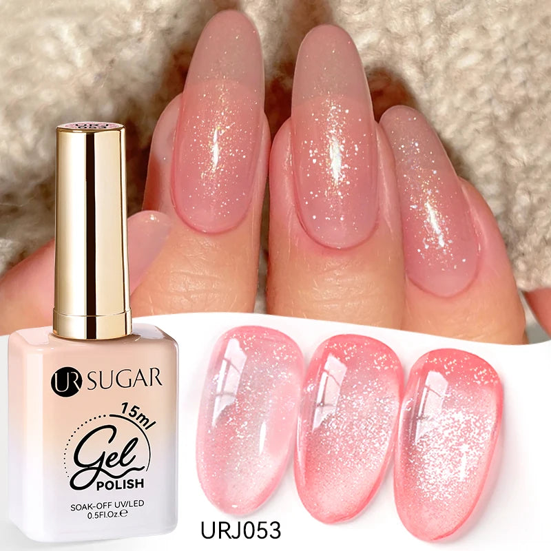 Transform Your Nails with 15ml Jelly Milky White Translucent Gel Polish - Semi-Permanent UV Nail Art Varnish for Stunning Results