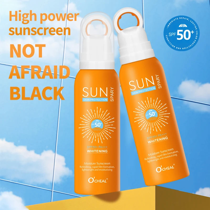 Revitalize Your Skin with O'Cheal 150ml Sunscreen Spray - Anti-Aging, Moisturizing, and Whitening Formula for Body, Face, and Neck