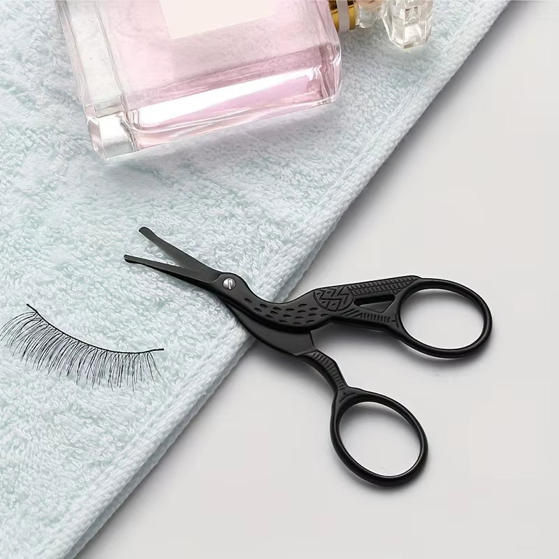 Precision Round Head Stainless Steel Nose Hair Scissors – Perfect for Eyebrows, Beard, and Ear Hair Grooming