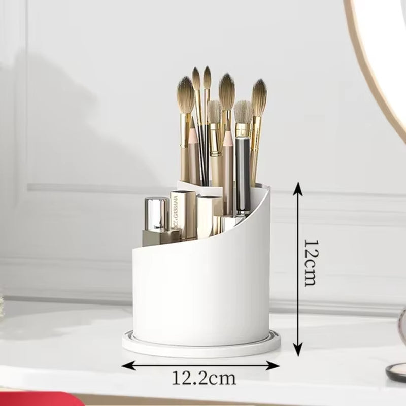 Makeup Brush Holder 360° Rotating Desktop Makeup Organizer Lipstick Eyebrow Pencil Containe