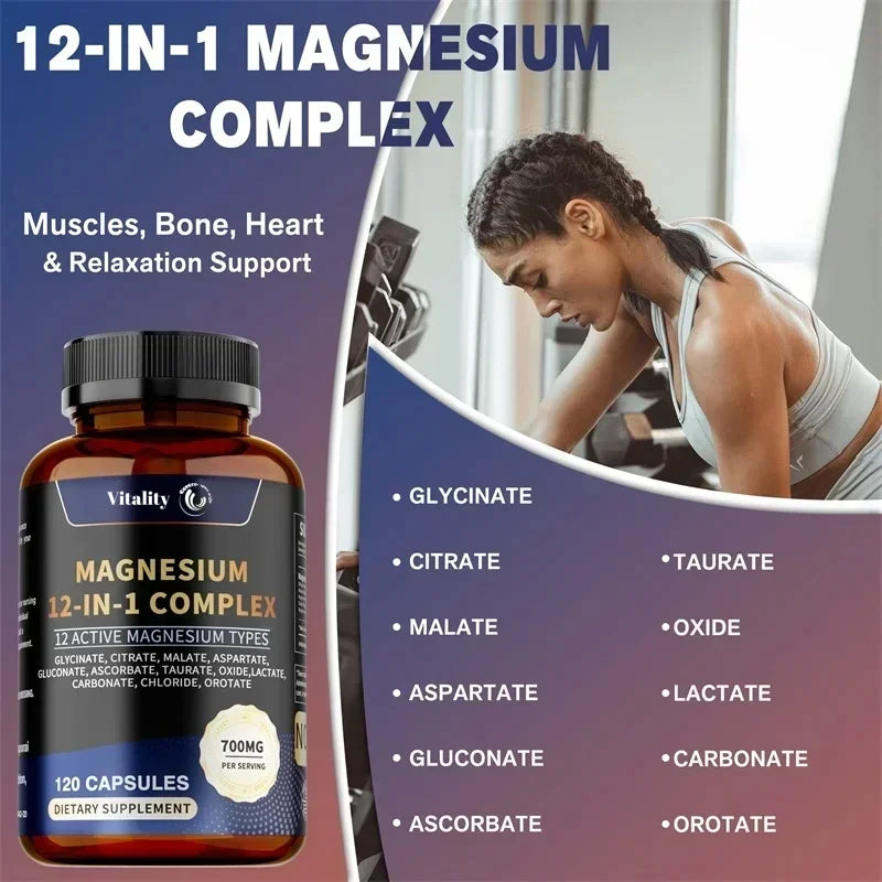 Unlock Your Wellness: Magnesium Complex Capsules for Stress Relief, Muscle Support, and Immune Boosting